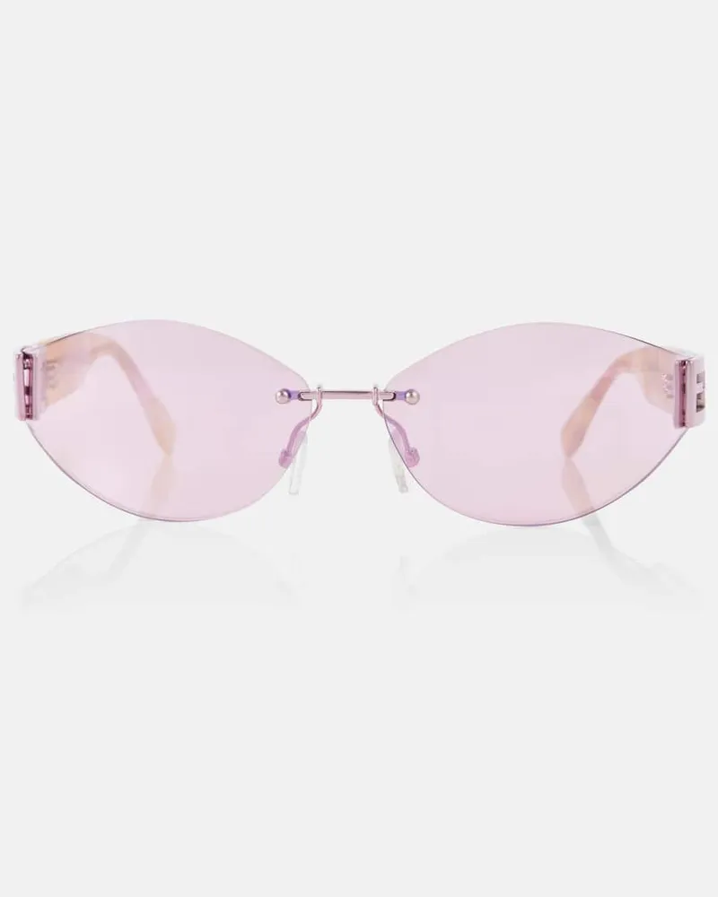 Fendi Occhiali da sole cat-eye Baguette Rosa