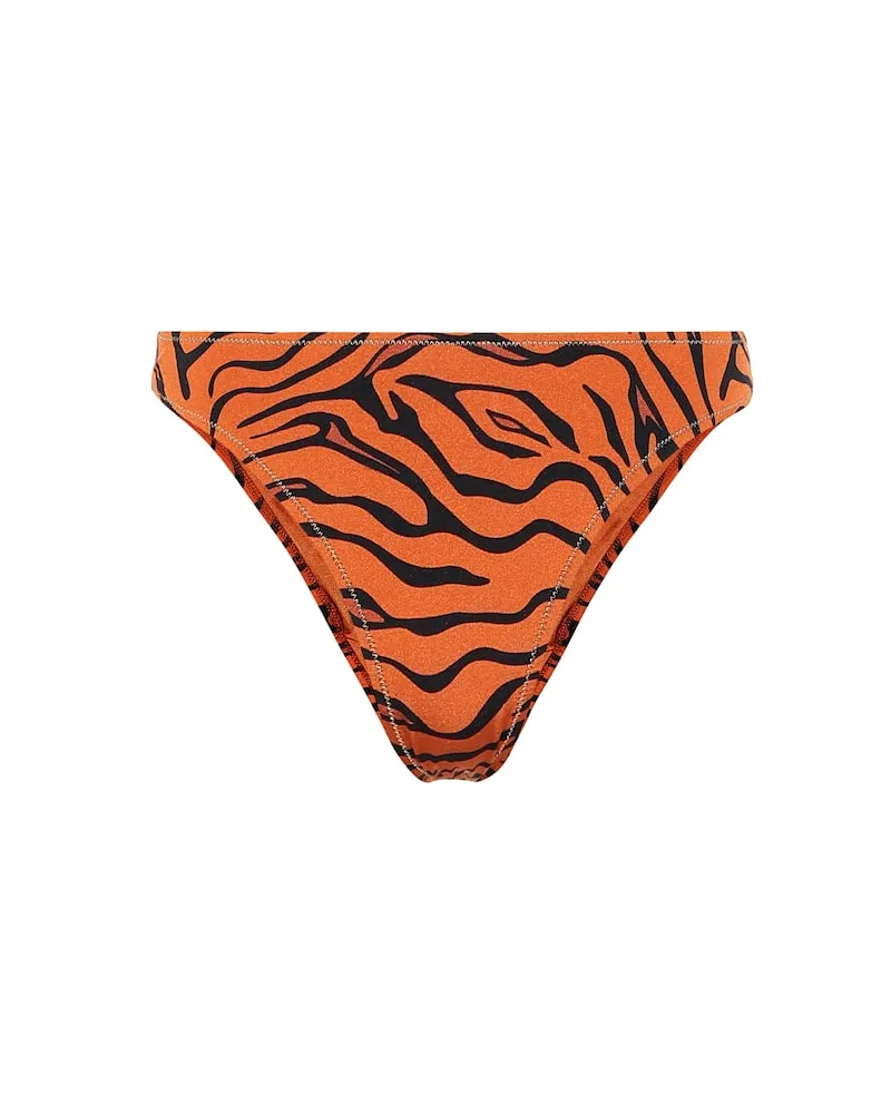 Reina Olga Slip bikini Selvaggia a stampa tigrata Arancione