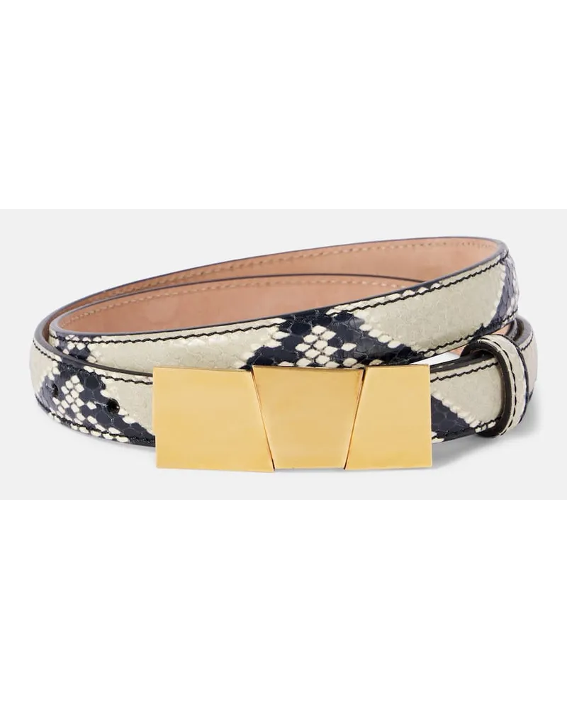 KHAITE Cintura Axel Small in pelle stampata Multicolore