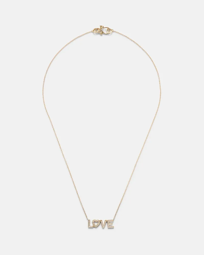Sophie Bille Brahe Collana Love in oro 18kt con diamanti Oro
