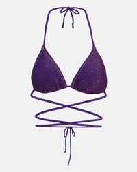 Reina Olga Top bikini a triangolo Miami in Lurex Viola