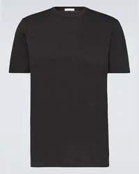 The Row T-shirt Luke in jersey di cotone Nero