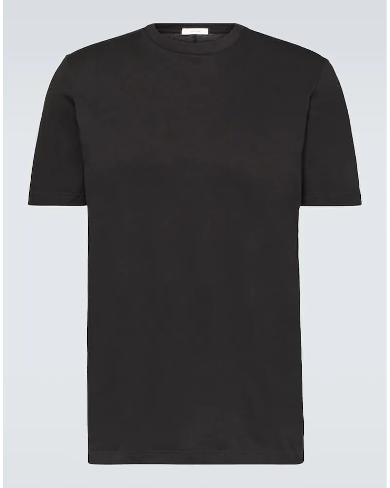 The Row T-shirt Luke in jersey di cotone Nero