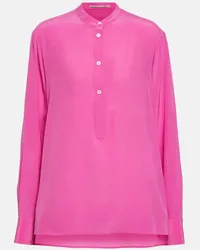 Stella McCartney Camicia Iconic in seta Rosa