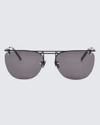 Saint Laurent Occhiali aviator SL 600 Nero