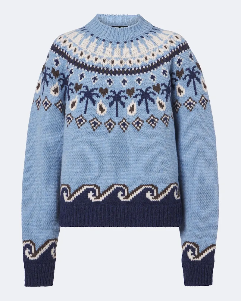Alanui Pullover Sweet Winter in lana vergine Blu