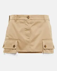 Miu Miu Minigonna chino in cotone Beige