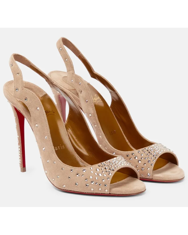 Christian Louboutin Sandali Nudes Degrachick in suede Beige