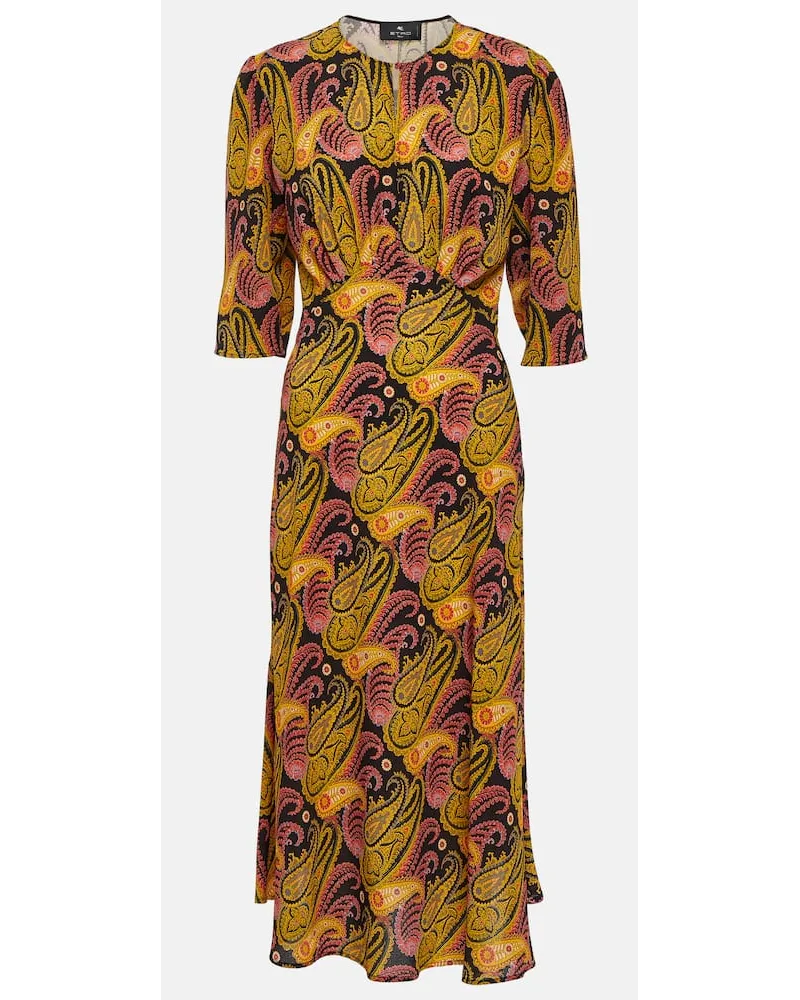 Etro Abito midi con stampa paisley Multicolore