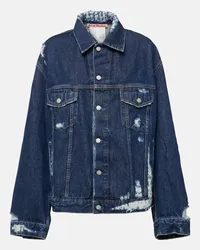 Acne Studios Giacca di jeans distressed Blu