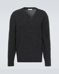 Christophe Lemaire Pullover in lana con scollo a V Grigio