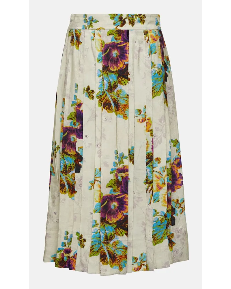 Tory Burch Gonna midi in raso con stampa Multicolore