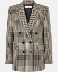 Chloé Chloé Blazer doppiopetto in lana a quadri Grigio