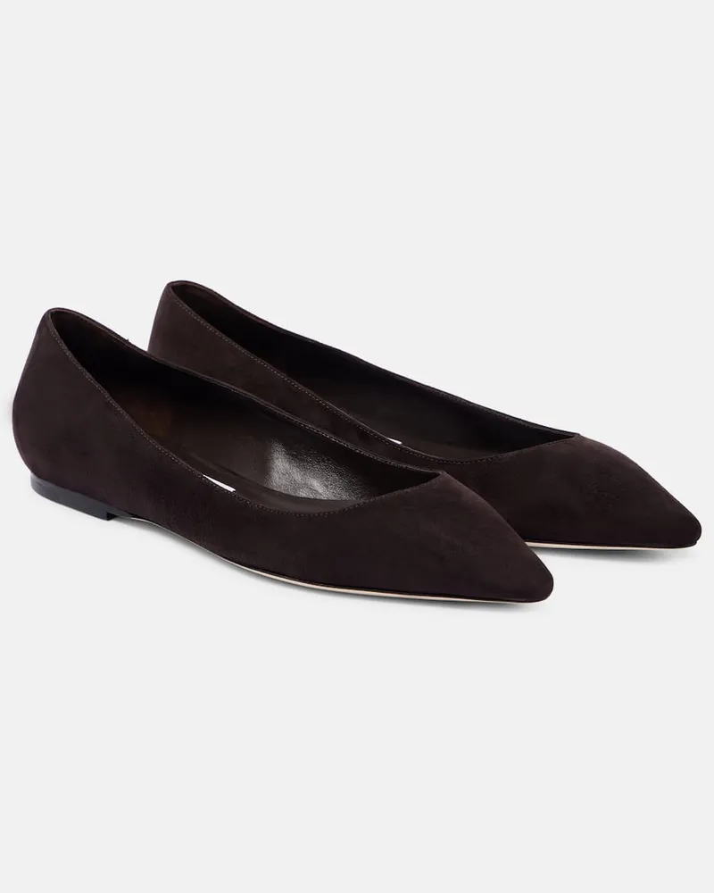Jimmy Choo Ballerine Romy in suede Marrone