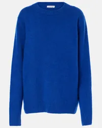 The Row Pullover Hege in cashmere e seta Blu