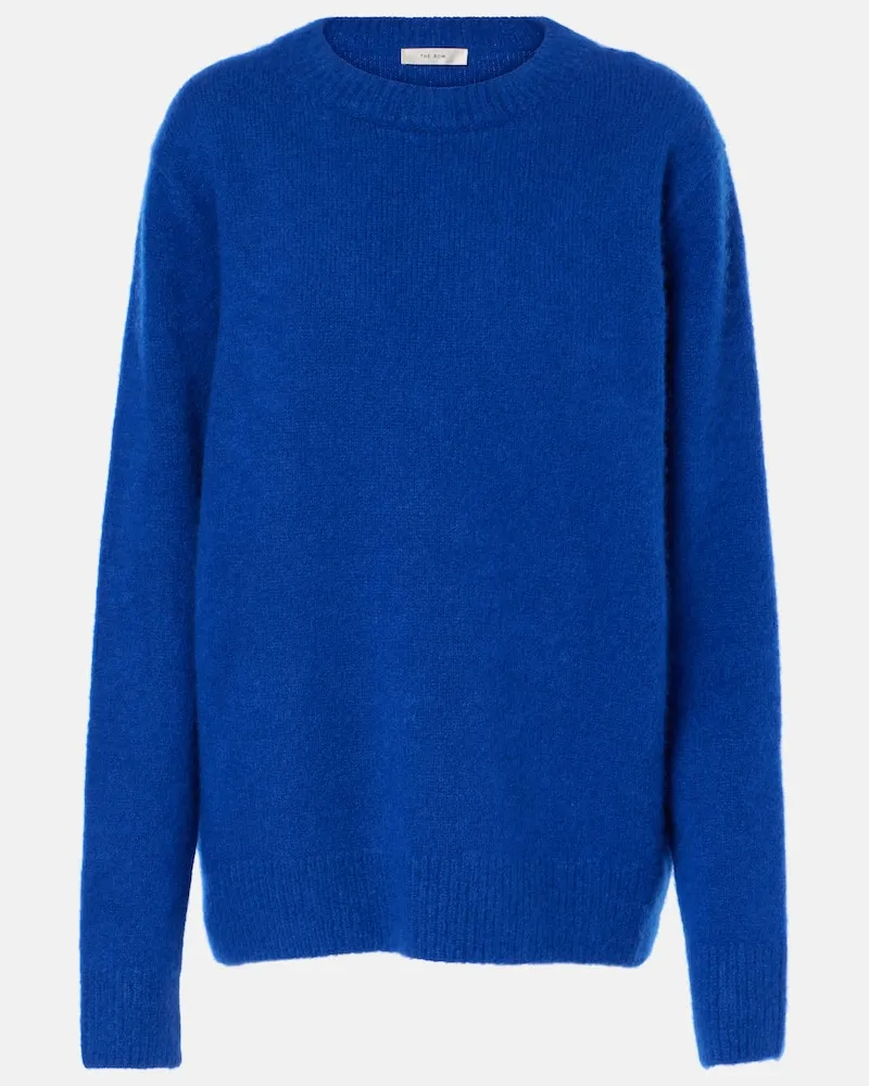 The Row Pullover Hege in cashmere e seta Blu