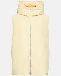 Jil Sander Piumino oversize senza maniche con cappuccio Beige