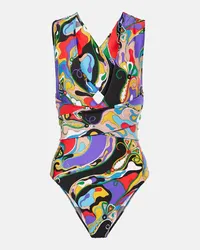 Emilio Pucci Costume intero Orchidee Multicolore