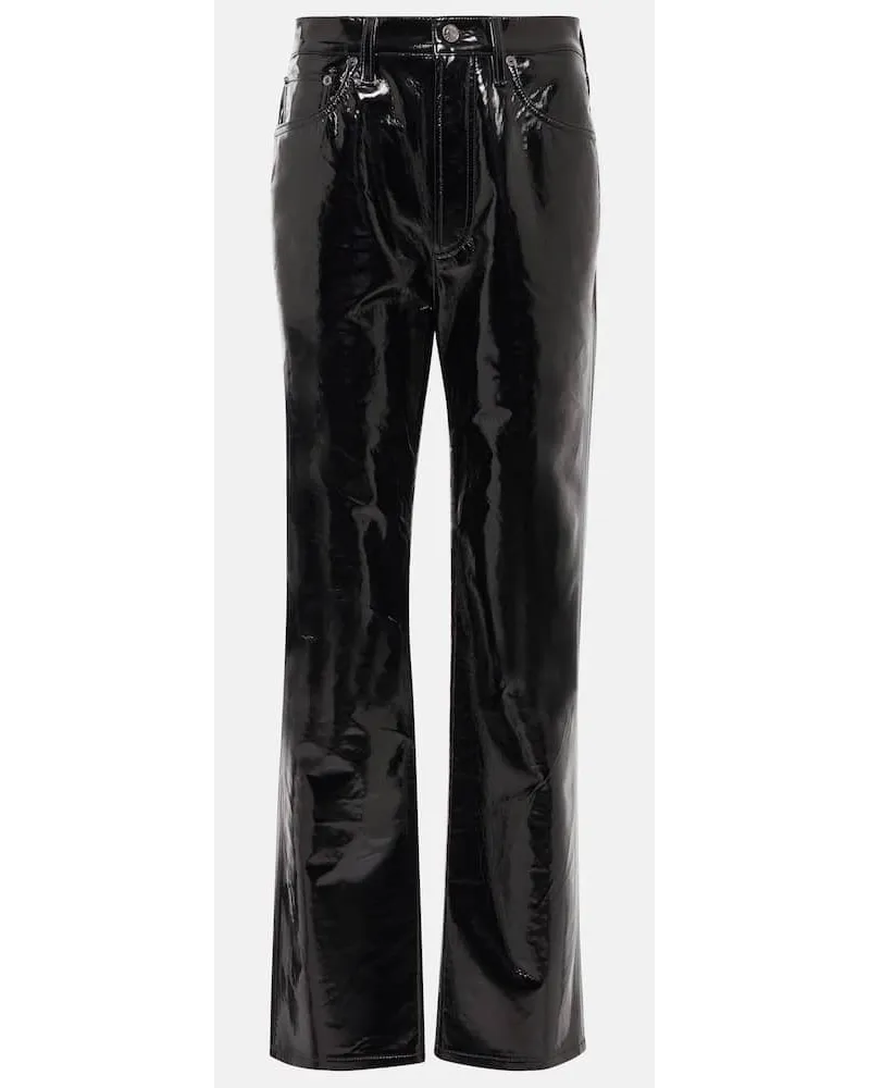 AGOLDE Pantaloni 90s Pinch Waist in misto pelle Nero