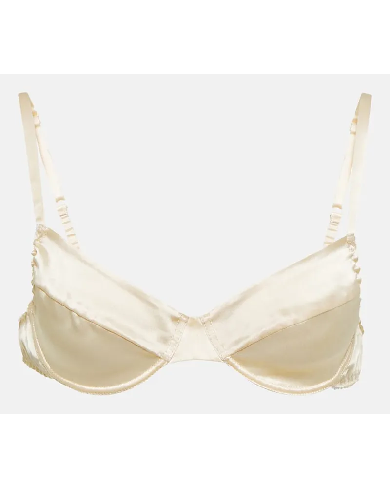 Miu Miu Reggiseno in raso Bianco