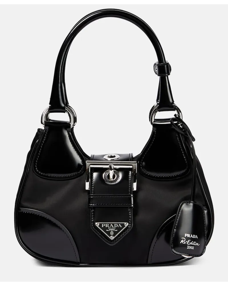 Prada Borsa Moon in Re-Nylon e pelle Nero