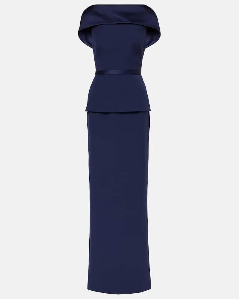 Safiyaa Abito midi Rella in crÃªpe Blu