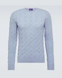 Ralph Lauren Pullover in cashmere a trecce Blu