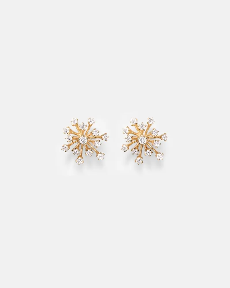 Sydney Evan Orecchini Burst Small in oro 14kt con diamanti Oro