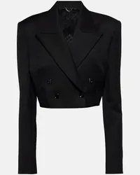 Magda Butrym Blazer doppiopetto cropped in lana Nero