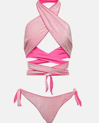 Reina Olga Costume intero Showhorse in Lurex Rosa