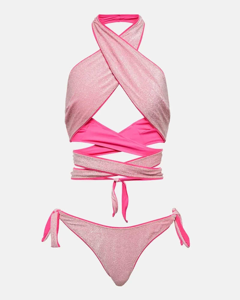 Reina Olga Costume intero Showhorse in LurexÂ Rosa