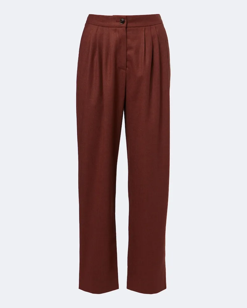 Blazé Milano Blazé Milano Pantaloni regular Fox in lana e cashmere Marrone