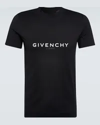 Givenchy T-shirt in jersey di cotone con logo Nero