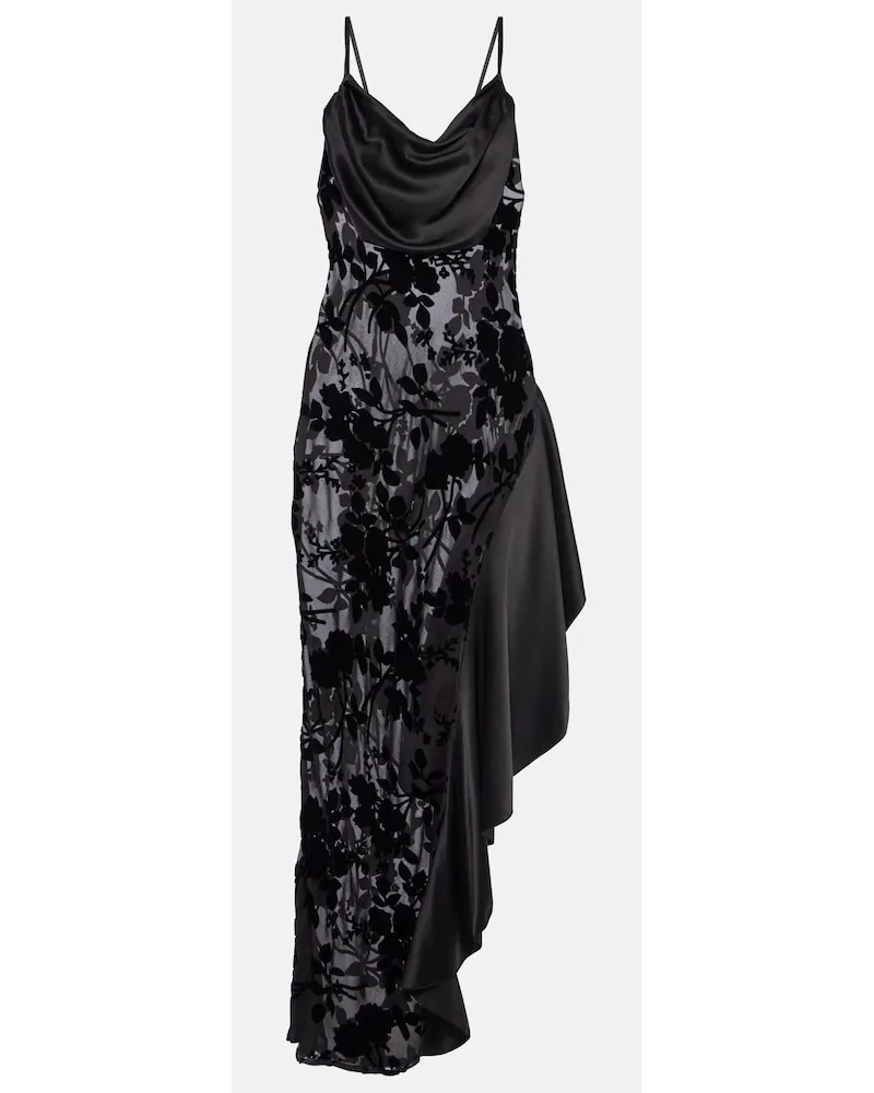 Rodarte Abito sottoveste asimmetrico Nero