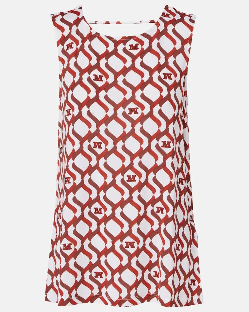 Max Mara Top Pelota con stampa Marrone