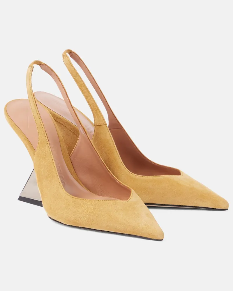 ATTICO Pumps Cheope in suede con zeppa Beige