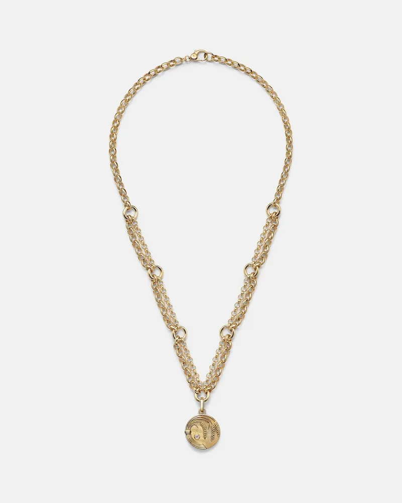 FOUNDRAE Collana Infinite Gratitude in oro 18kt con pendente e diamante Oro