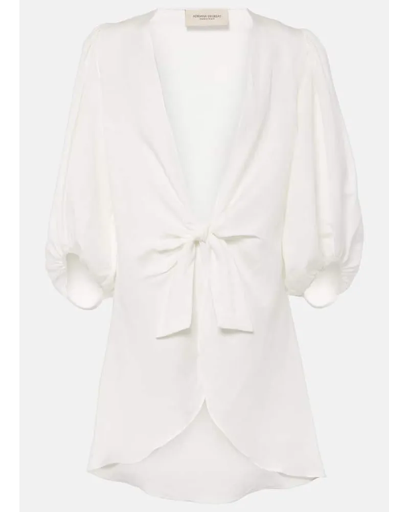 Adriana Degreas Blusa in misto lino Bianco