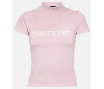 Balenciaga T-shirt cropped in jersey di cotone Multicolore