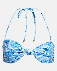 Rebecca Vallance Top bikini Seine con stampa Blu