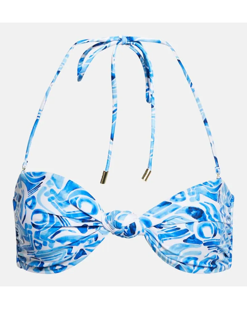 Rebecca Vallance Top bikini Seine con stampa Blu