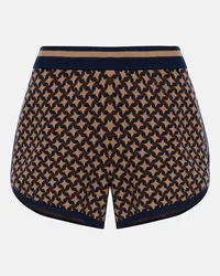 The Upside Shorts Interstella Pierre in jacquard Marrone