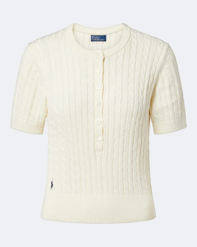 Ralph Lauren Pullover in cotone a trecce Bianco
