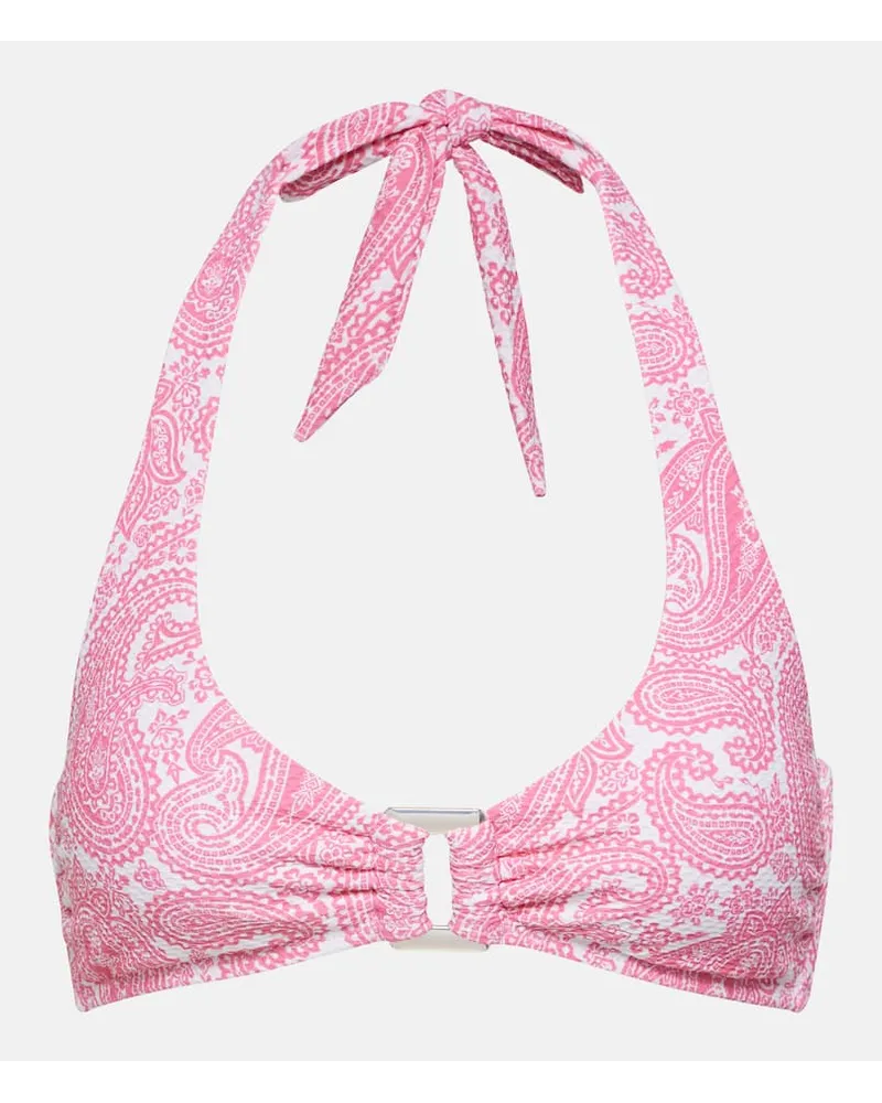 Heidi Klein Top bikini Ischia con stampa Rosa