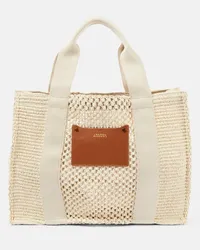 Isabel Marant Borsa Aruba Medium effetto rafia Beige