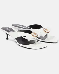 Versace Sandali Gianni Ribbon 45 in vernice Bianco