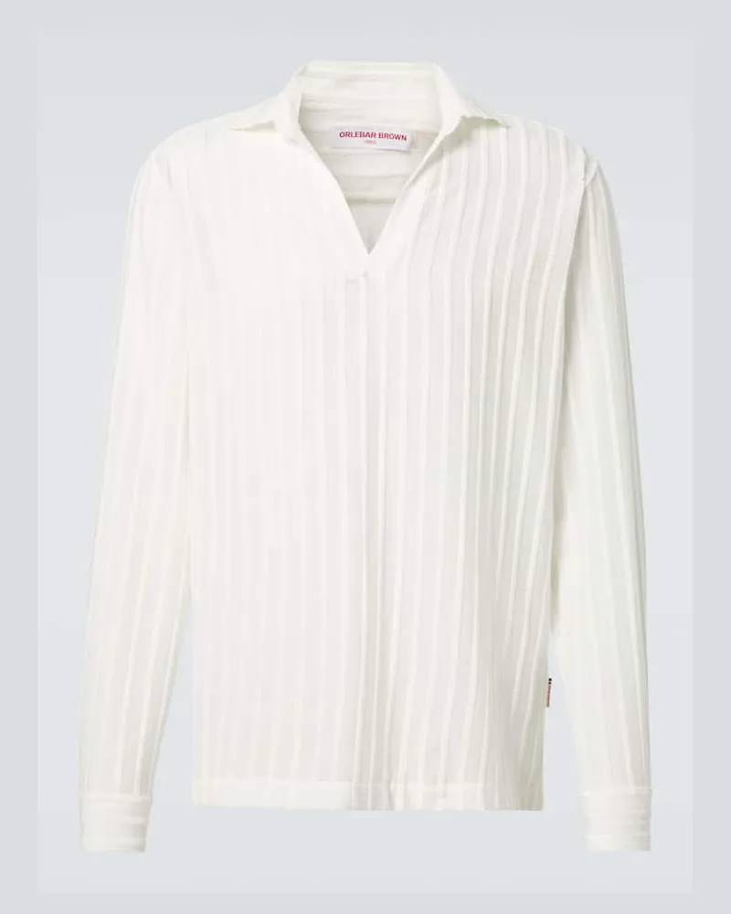 Orlebar Brown Polo Ridley a righe Bianco