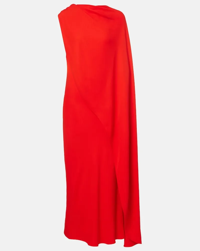 Balenciaga Abito lungo a mantella con schiena scoperta Rosso