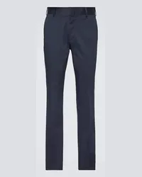 Brioni Pantaloni chino Pienza in cotone Blu