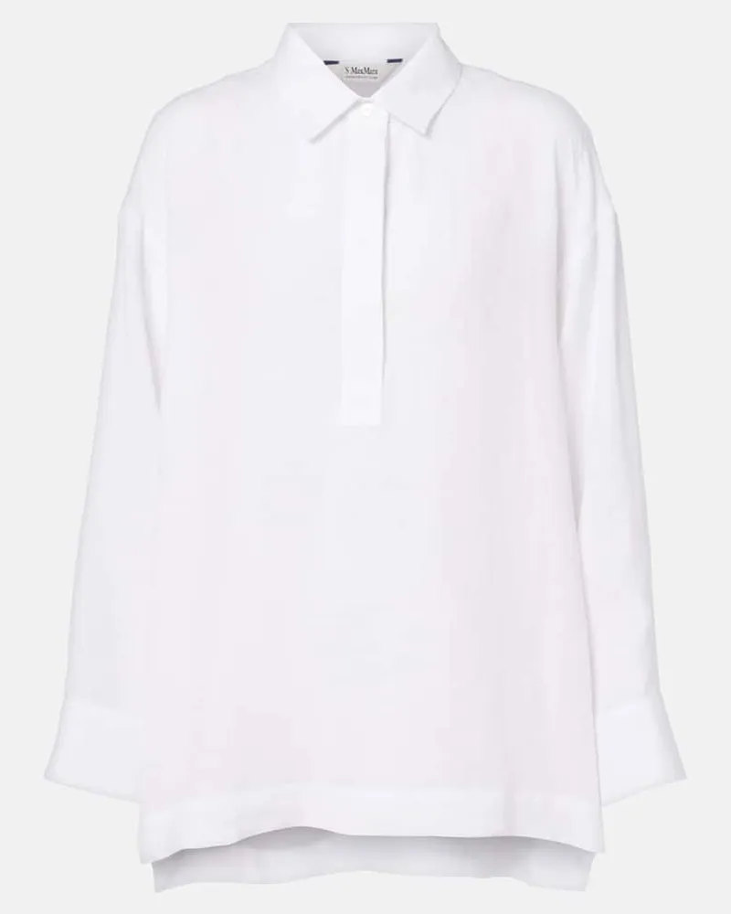 Max Mara Camicia Varese in lino Bianco